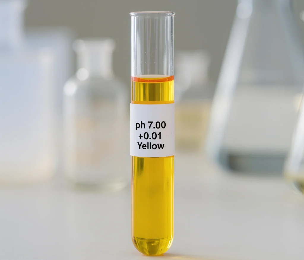 带颜色标记的校正液 ph 7.00 ±0.01 yellow 黄色 ph 7.00 标准缓冲溶液