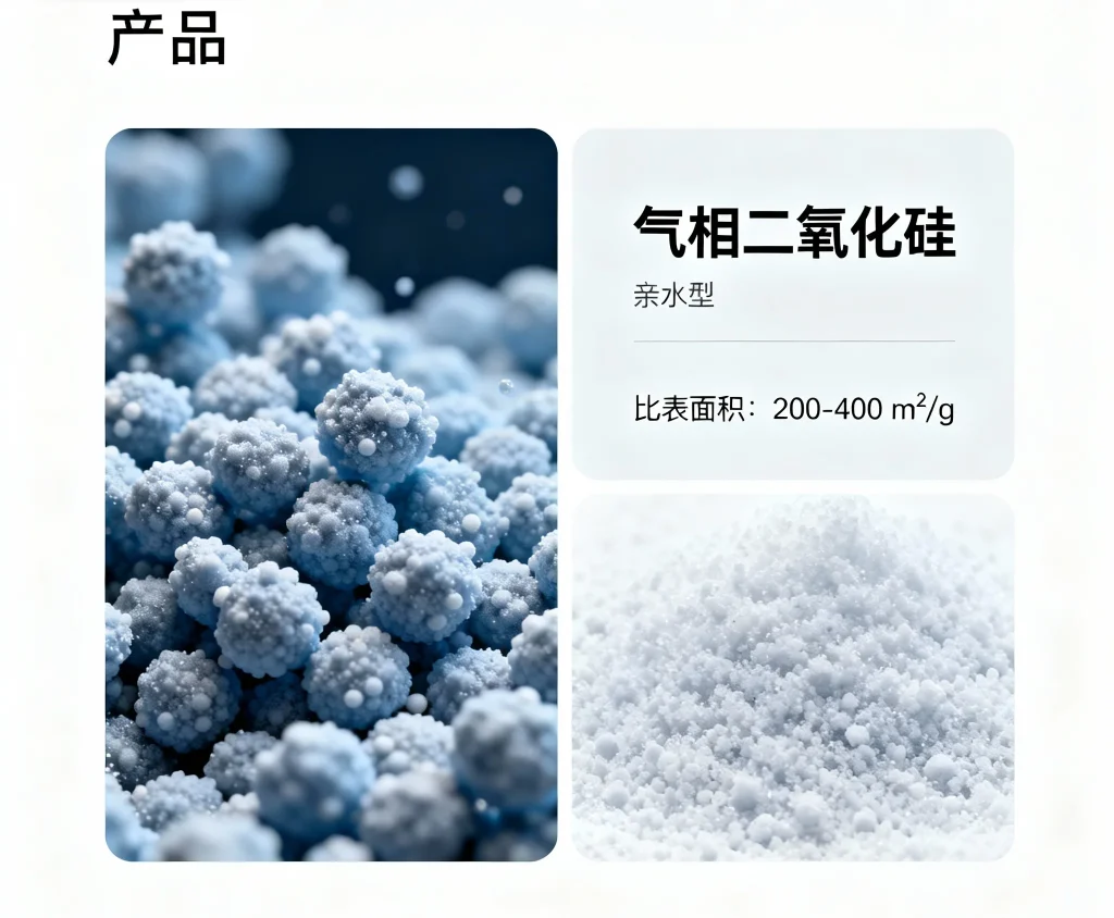 气相二氧化硅，亲水，比表面积200 400 m² g