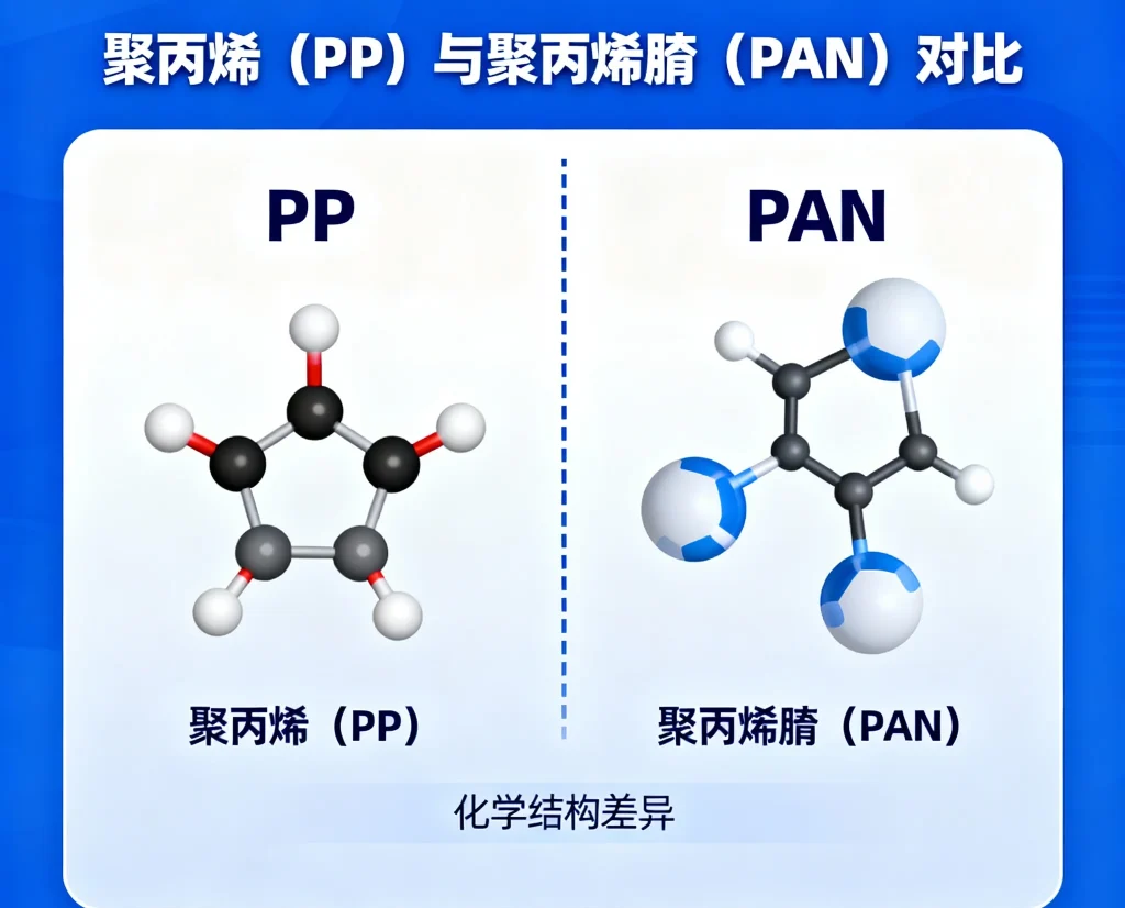 聚丙烯（pp） 聚丙烯腈（pan）