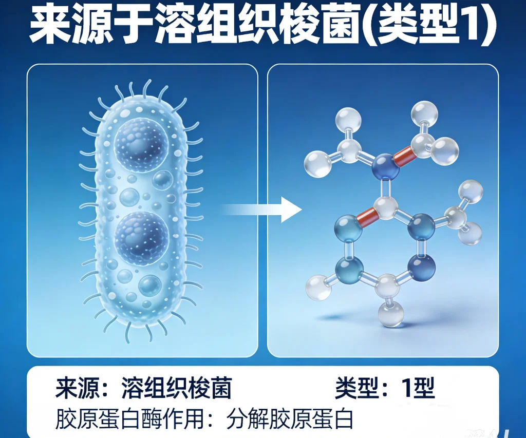 胶原蛋白酶 来源于溶组织梭菌类型1
